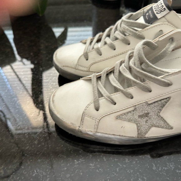GOLDEN GOOSE WOMENS SUPERSTAR WHITE LEATHER SILVER STAR 40 WORN 1X LKNW - Picture 13 of 16